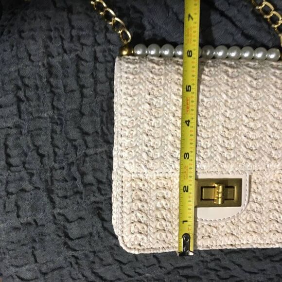 Woven Cream Color Small Purse - Picture 7 of 12